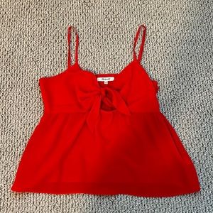 Madewell Red Spaghetti Strap Blouse - Size 4
